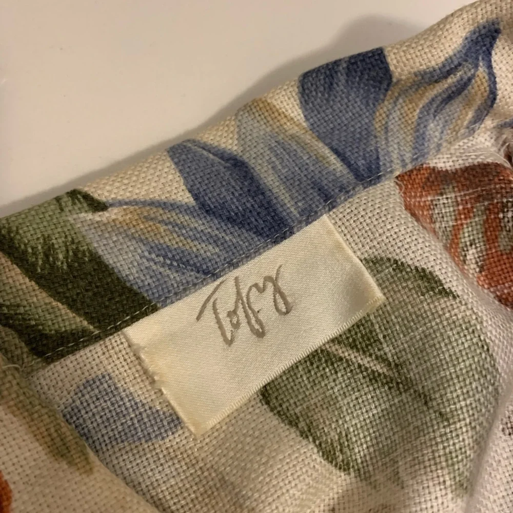 Vtg Tofy floral flax blend boxy jacket
